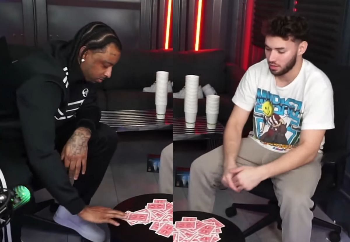 21 Savage seemingly cheats during Adin Ross