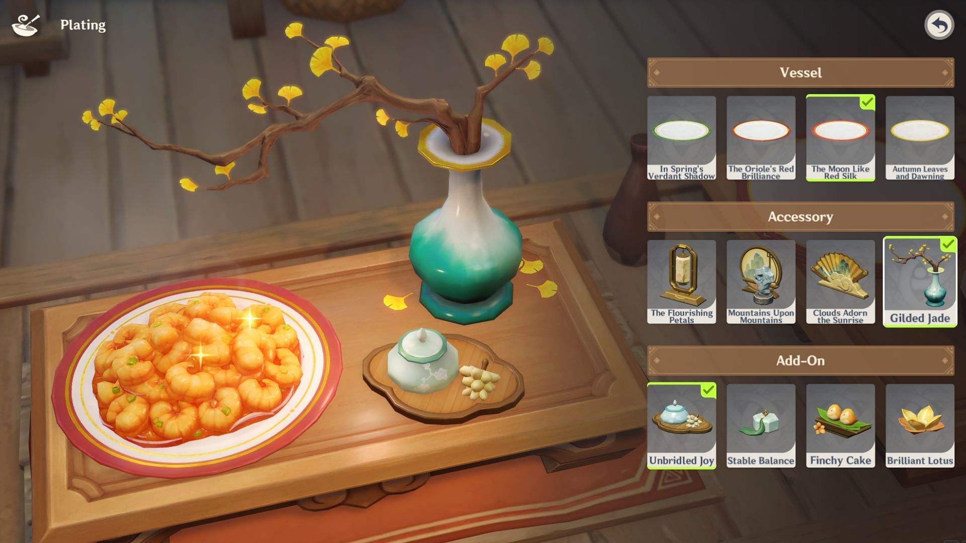 In-game POV of cooking (Image via HoYoverse)