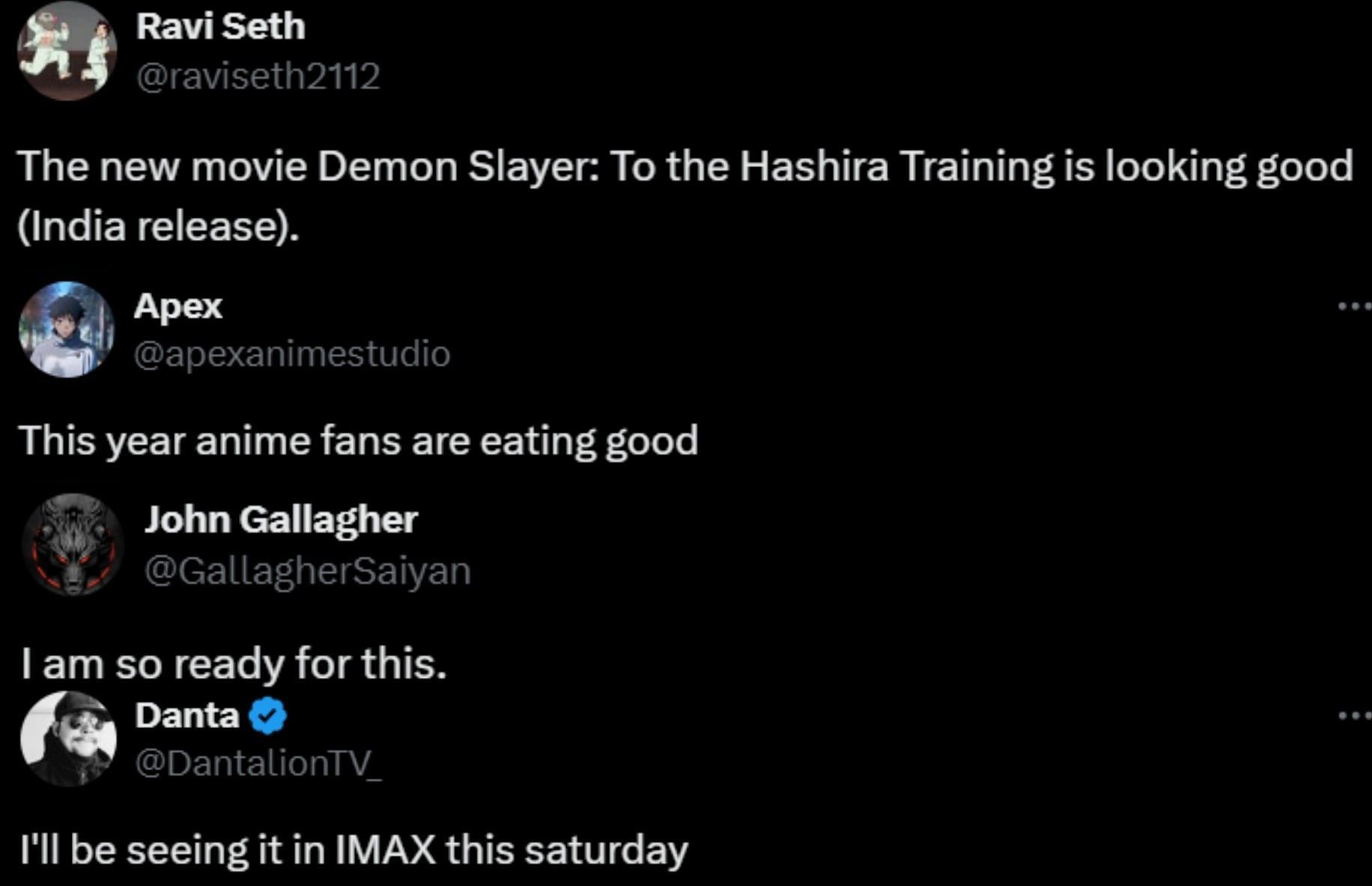 Fans loved the Demon Slayer movie that released today (Screengrab via X)