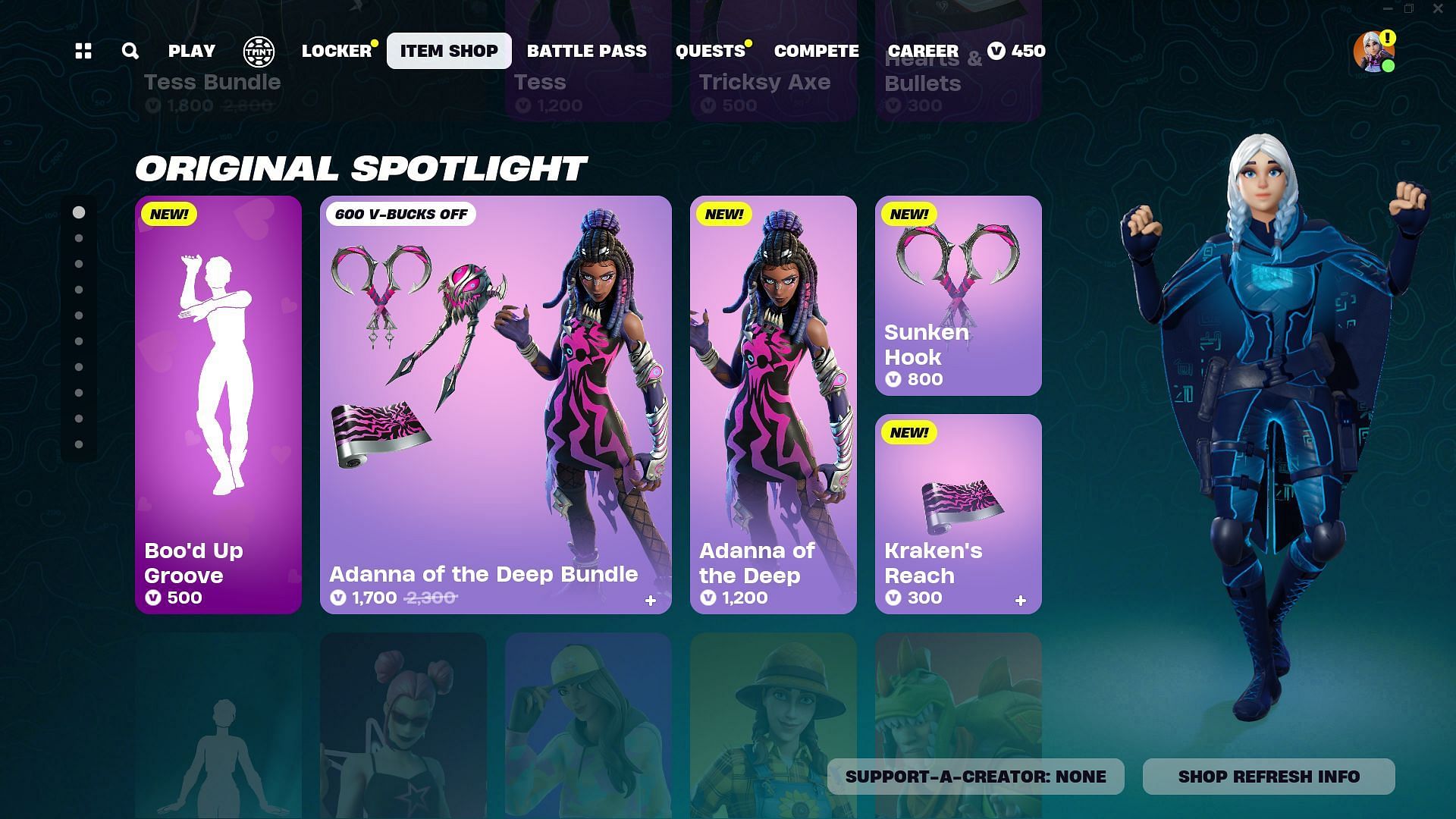 Adanna of the Deep is currently in the Item Shop (Image via Epic Games)