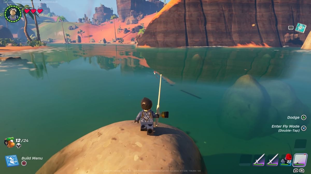 How to catch Purple Thermal Fish in LEGO Fortnite
