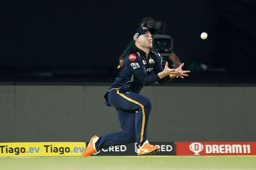 David Miller settling under a catch in IPL 2023.