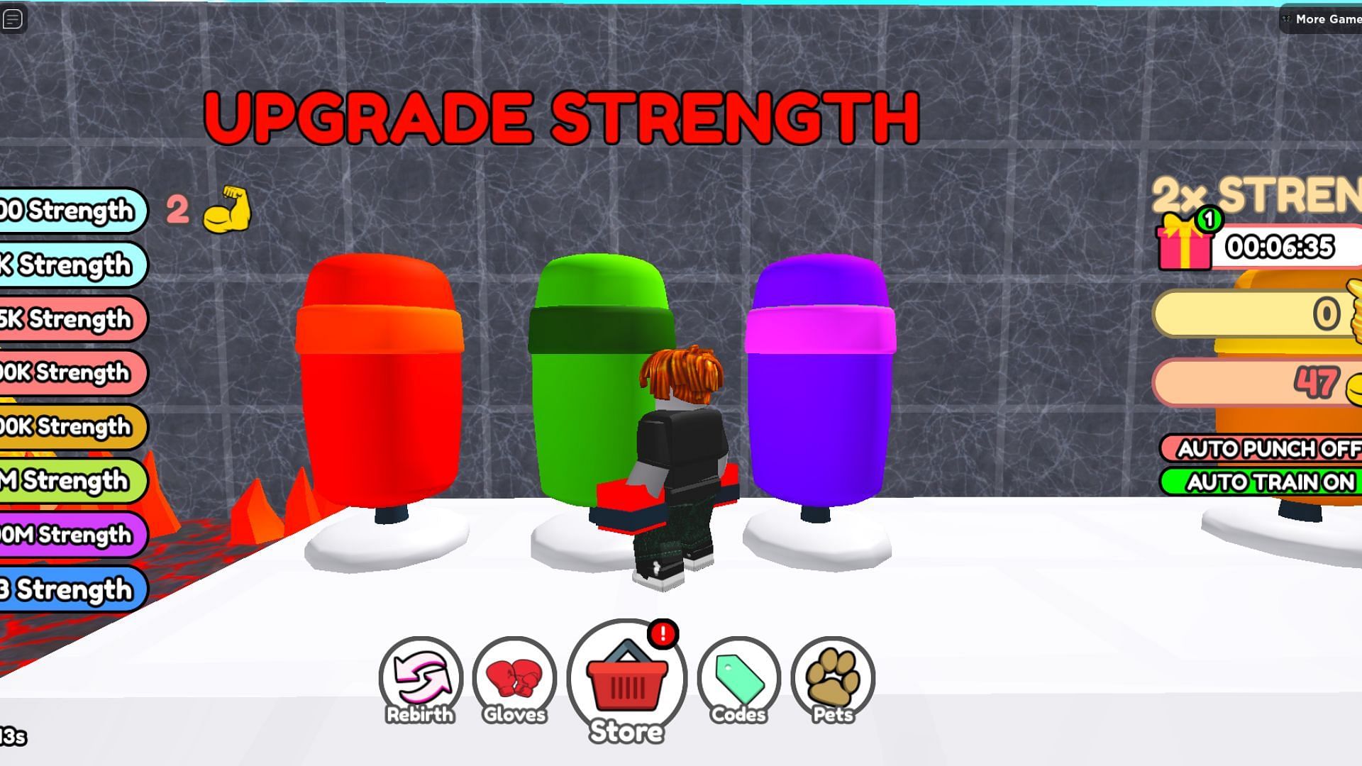 Training with Potion in Punch Dragons Simulator (Roblox||Sportskeeda)