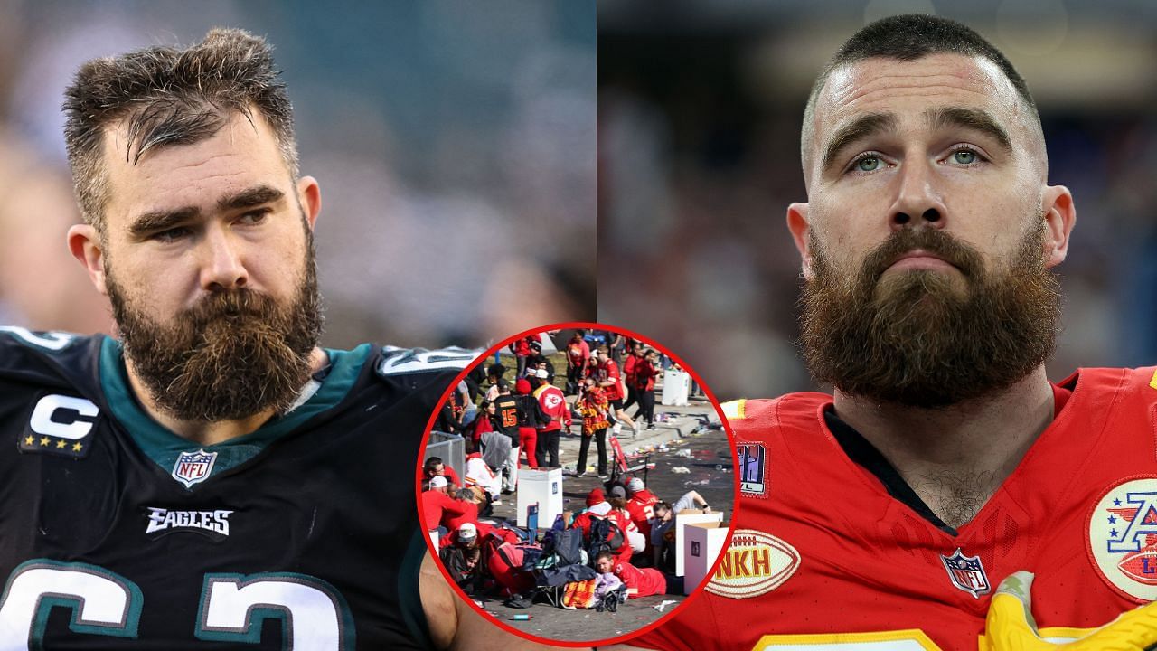 Jason and Travis Kelce address &lsquo;deeply tragic&rsquo; Chiefs Super Bowl parade shooting before releasing podcast&rsquo;s new episode