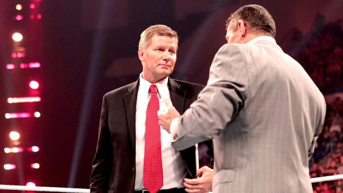 John Laurinaitis (left) and Vince McMahon (right)