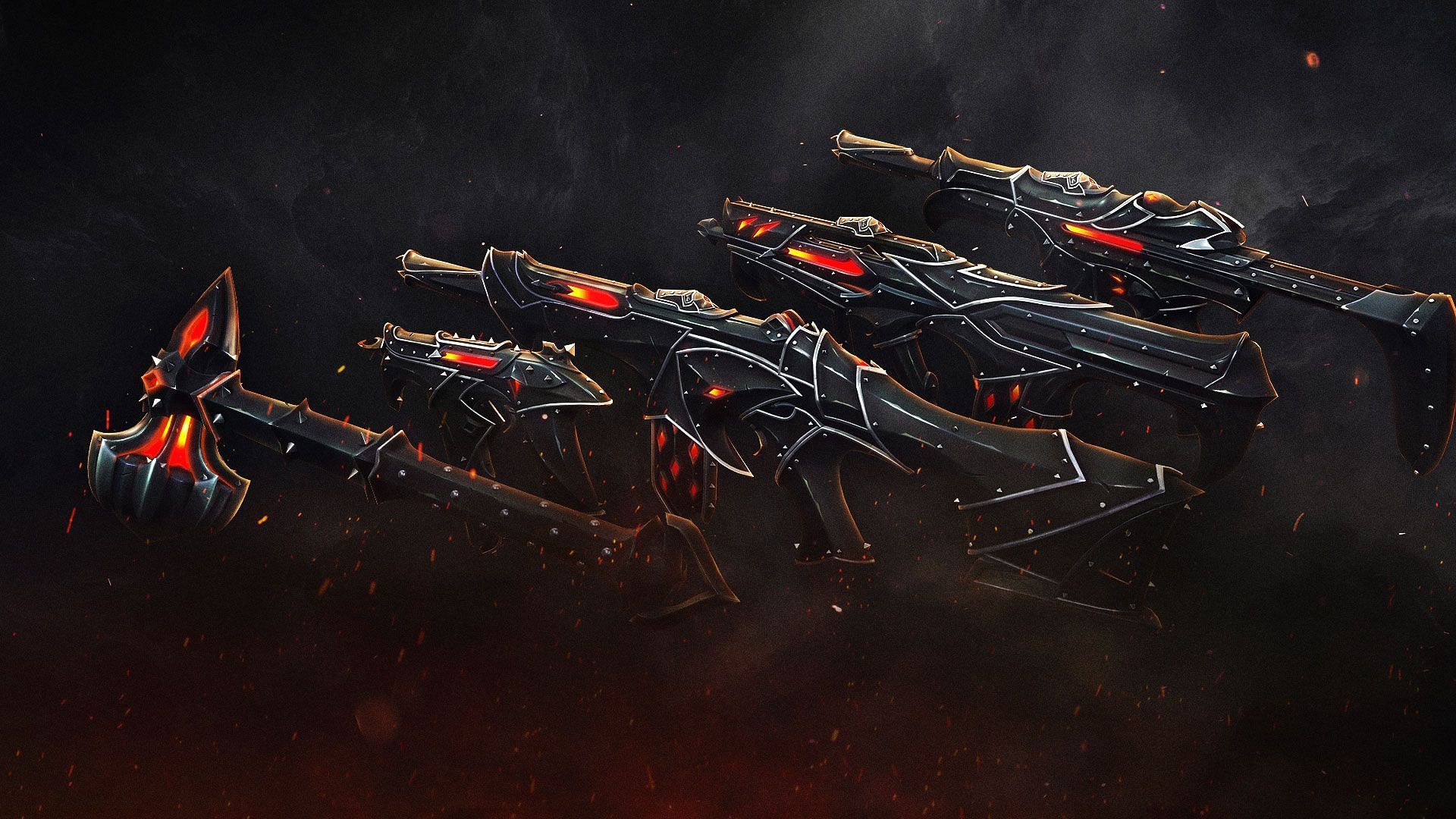 Valorant Emberclad skin collection (Image via Riot Games)