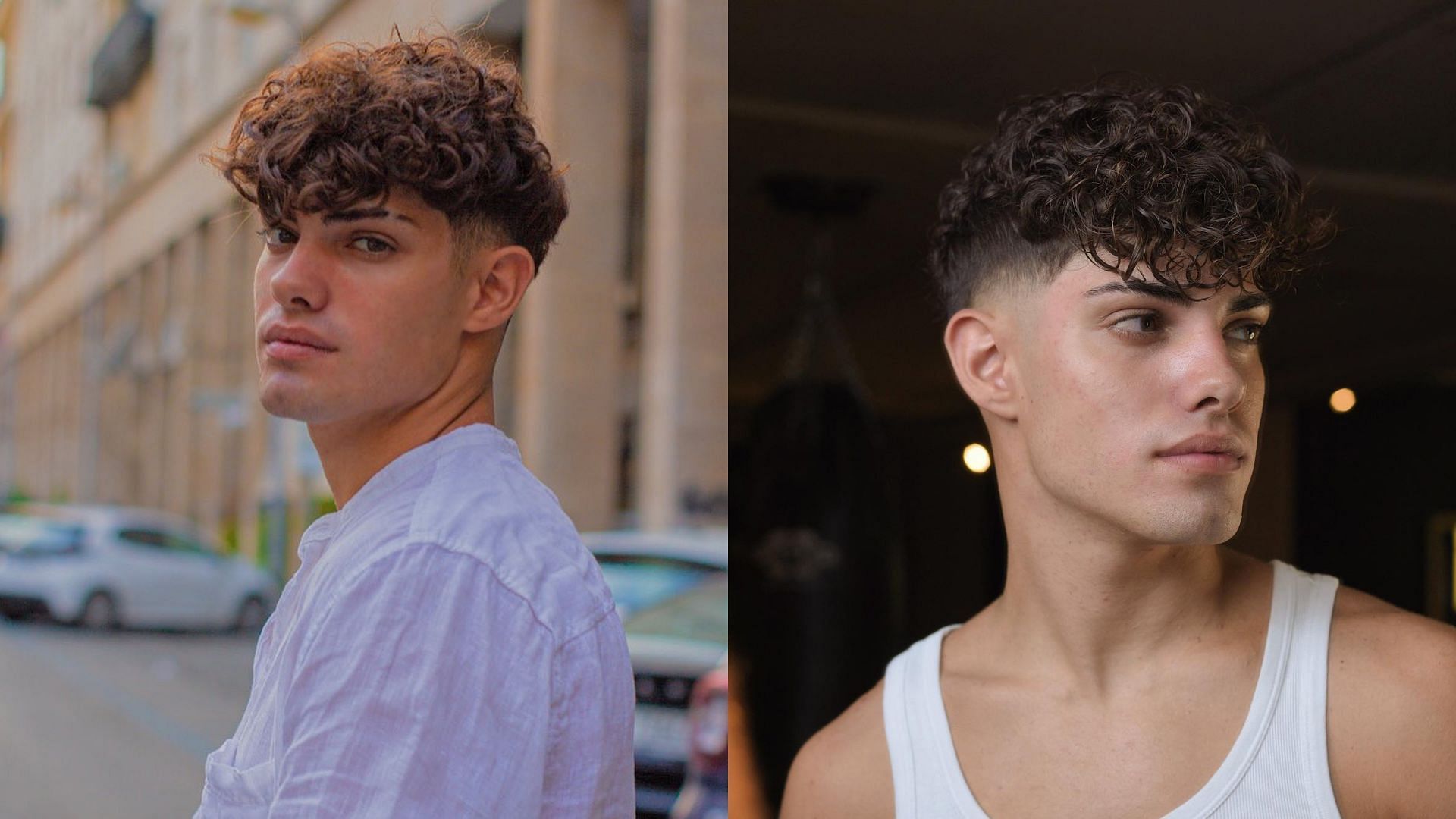 Haircuts for men with curly hair (Image via @simonenoto_/ Instagram)