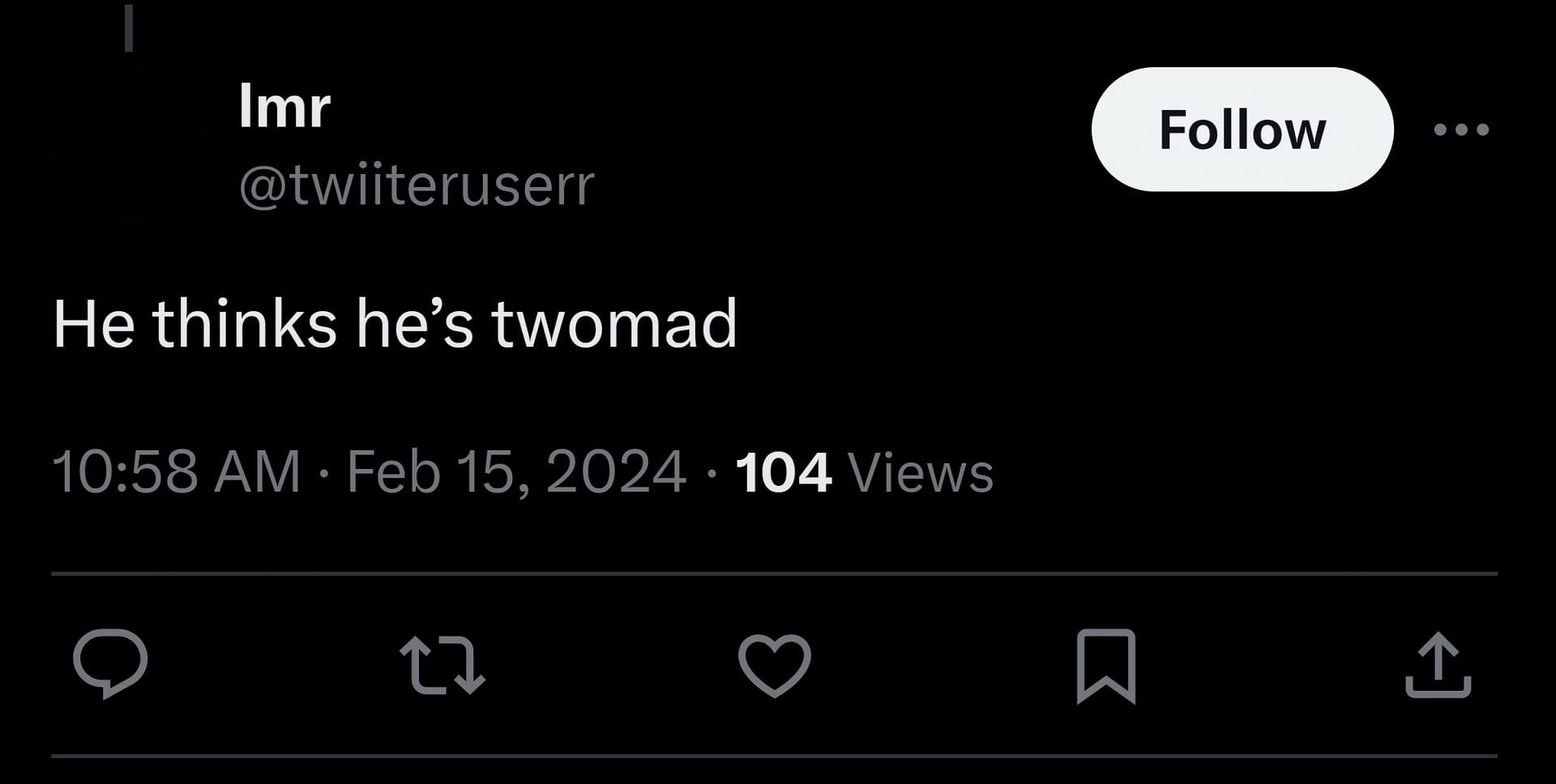 X user @twiiteruserr&#039;s comment on the YouTube streamer&#039;s recent tweets through his alternate X profile (Image via ronaldobetter07/X)