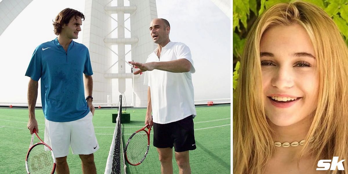 Roger Federer Andre Agassi daughter Jaz