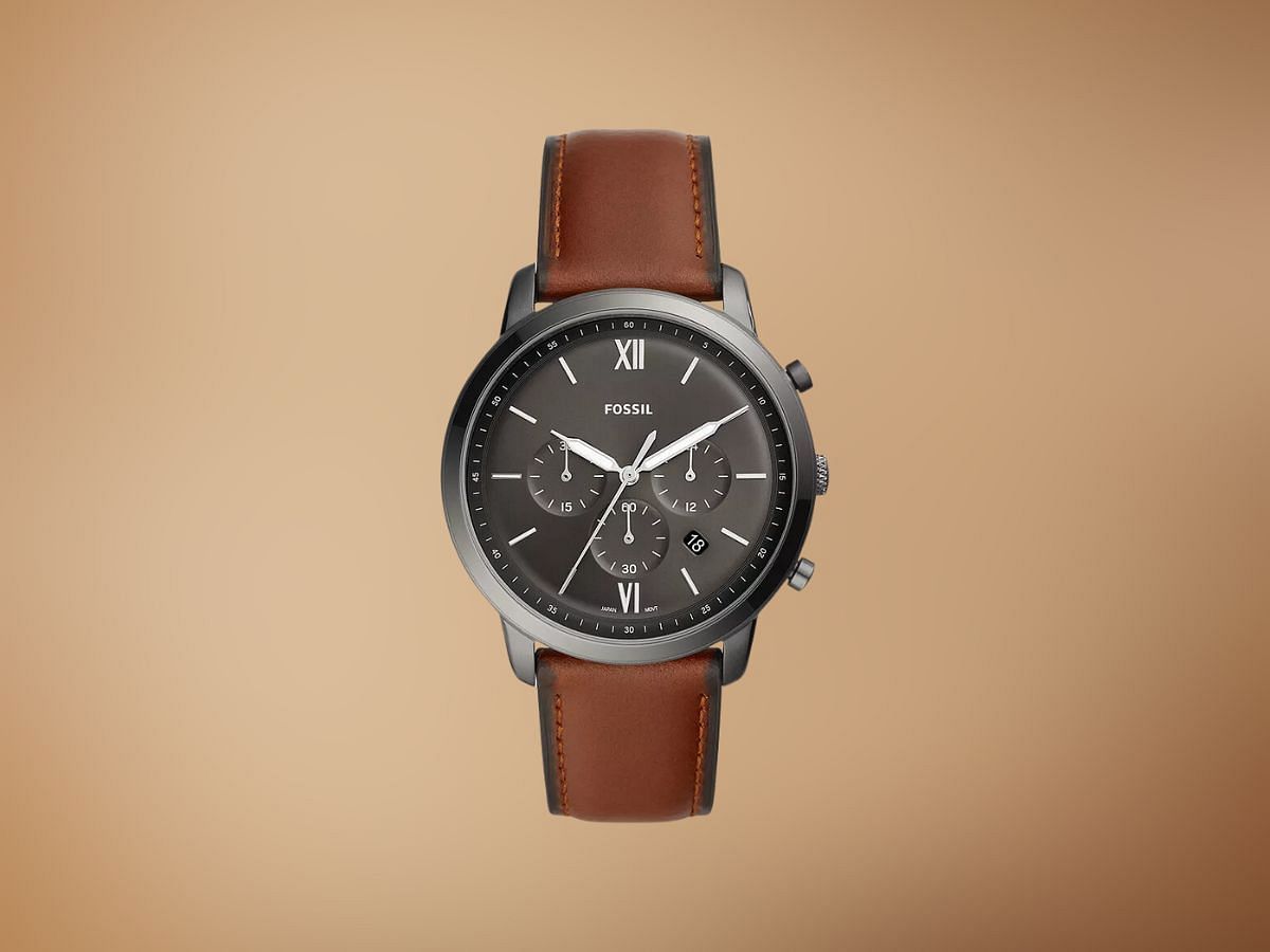 Fossil Neutra Chronograph Amber Leather Watch - $112 (Image via Fossil)