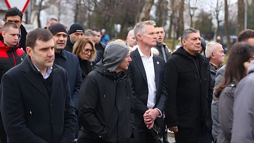 Steve Kerr attends late Warriors' assistant coach Dejan Milosevic's funeral