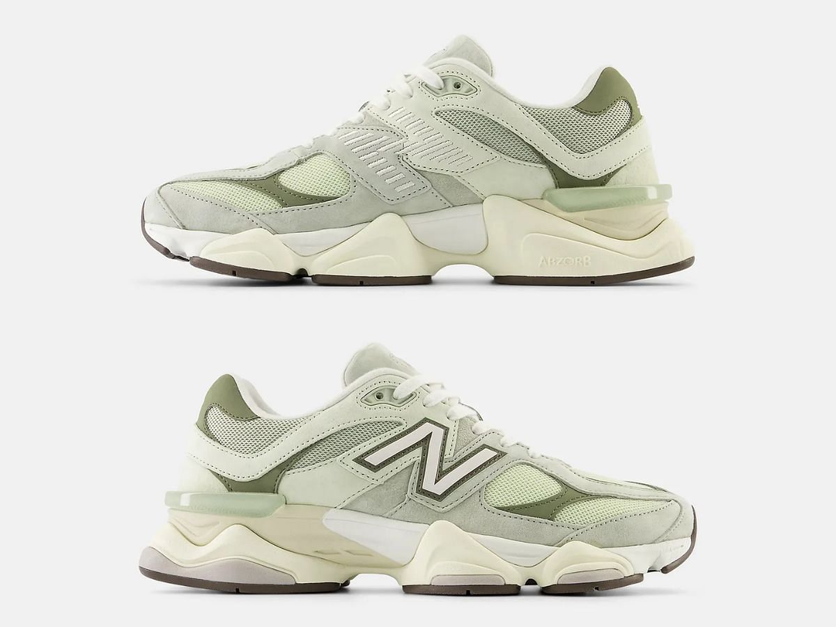 New Balance 9060 &ldquo;Olivine&rdquo; sneakers (Image via Twitter/@SBDetroit)