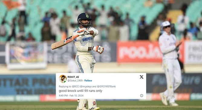 "Good knock until 99 runs only" - Fans react to Ravindra Jadeja's century in IND vs ENG 3rd Test