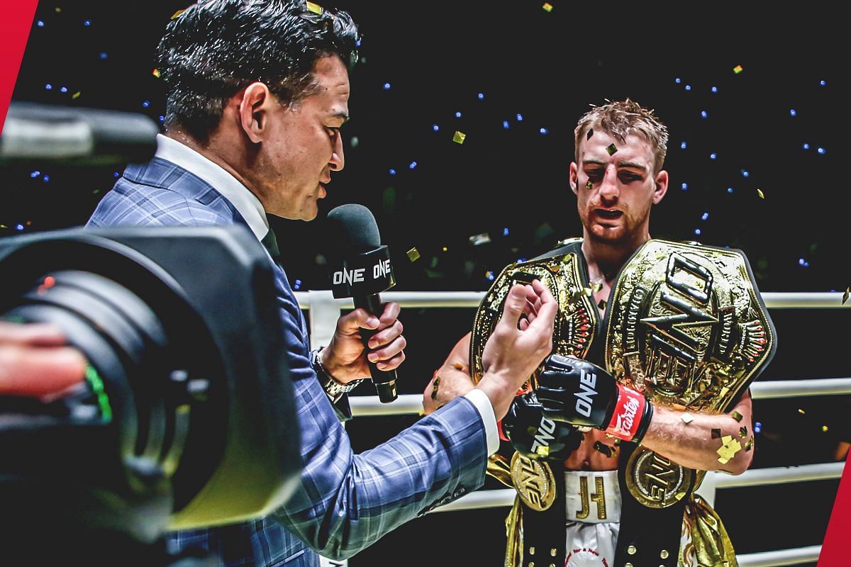 Jonathan Haggerty says he was not seriously hurt when Felipe Lobo connected on a solid hit in their recent title fight. -- Photo by ONE Championship