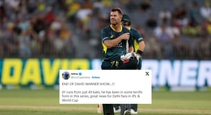 "Great news for Delhi fans in IPL" - Fans erupt as David Warner slams 81 off 49 balls in AUS vs WI 3rd T20I