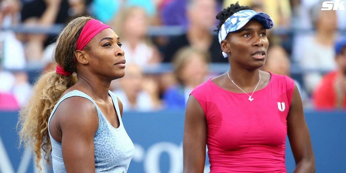 Serena Williams (L) and Venus Williams at the 2014 US Open