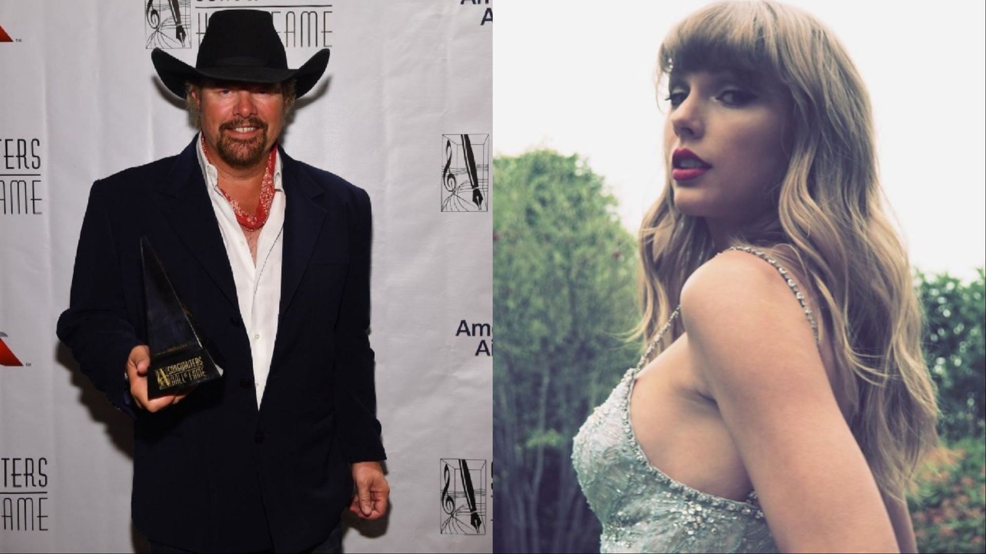 Netizens slam Taylor Swift as singer does not publicly pay tribute to mentor Toby Keith (Image via tobykeith and taylorswift/Instagram)