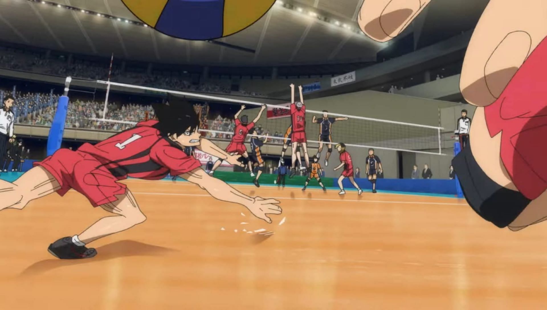 Karasuno vs Nekoma, as seen in the movie (Image via Production I.G)