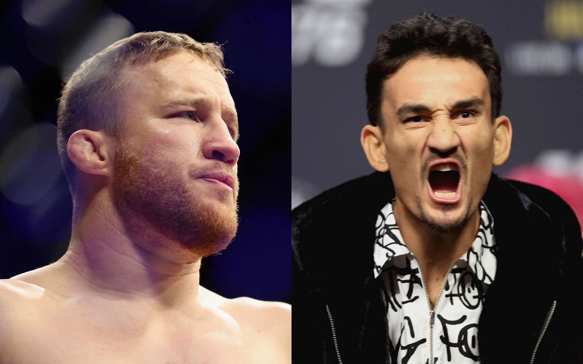 Justin Gaethje (left) outlines his plans to defeat Max Holloway (right) at UFC 300 [Images Courtesy: @GettyImages]