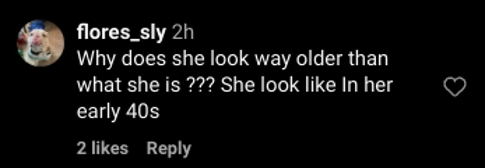 A user&#039;s reaction to Selena&#039;s look (Image via Instagram/@flores_sly)