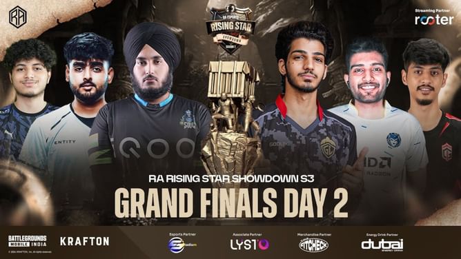 BGMI Rising Star Showdown S3 Grand Finals Day 2: Overall standings, top five players, overview, and more