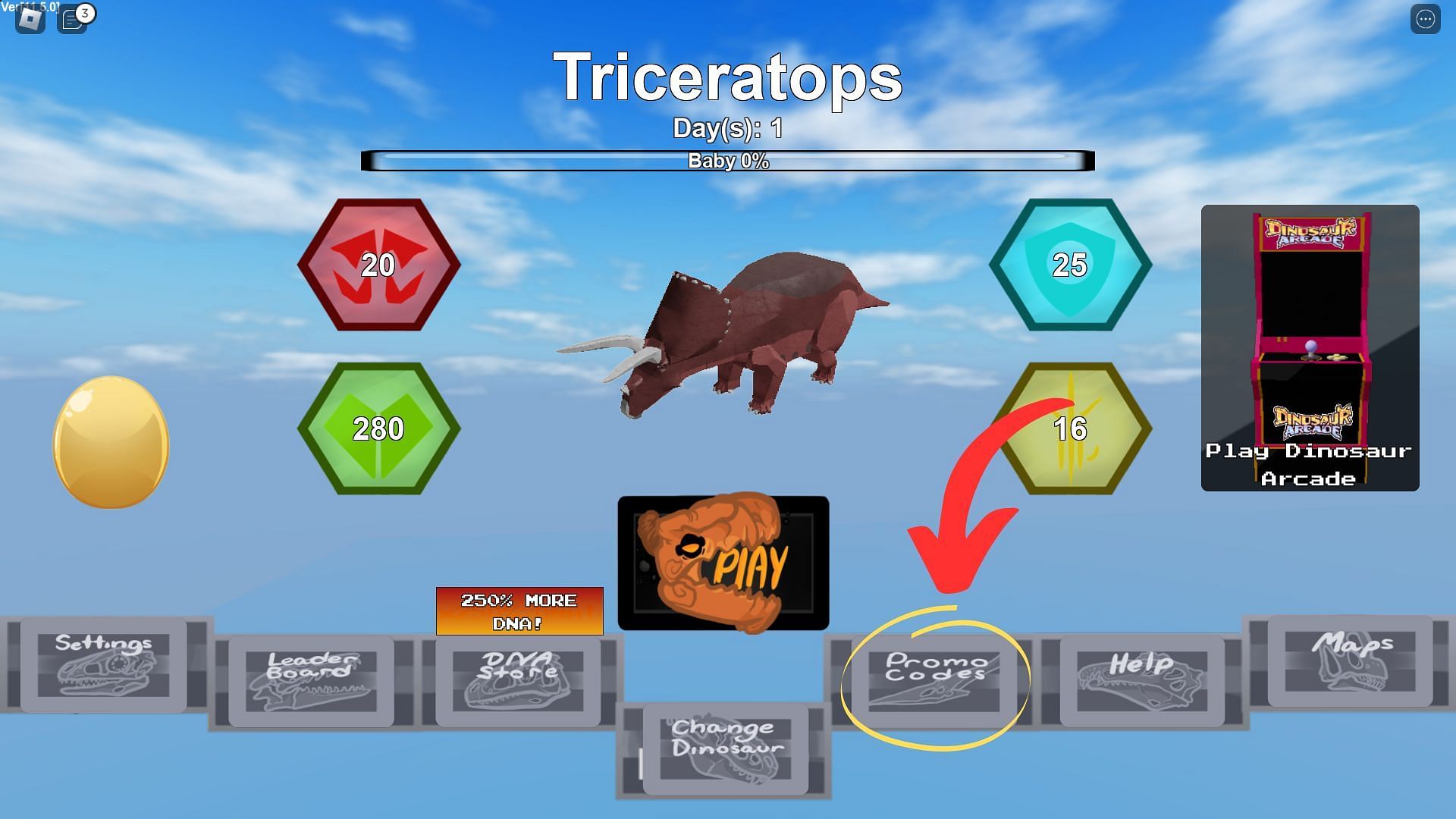 How to redeem codes for Dinosaur Simulator (Image via Roblox and Sportskeeda)