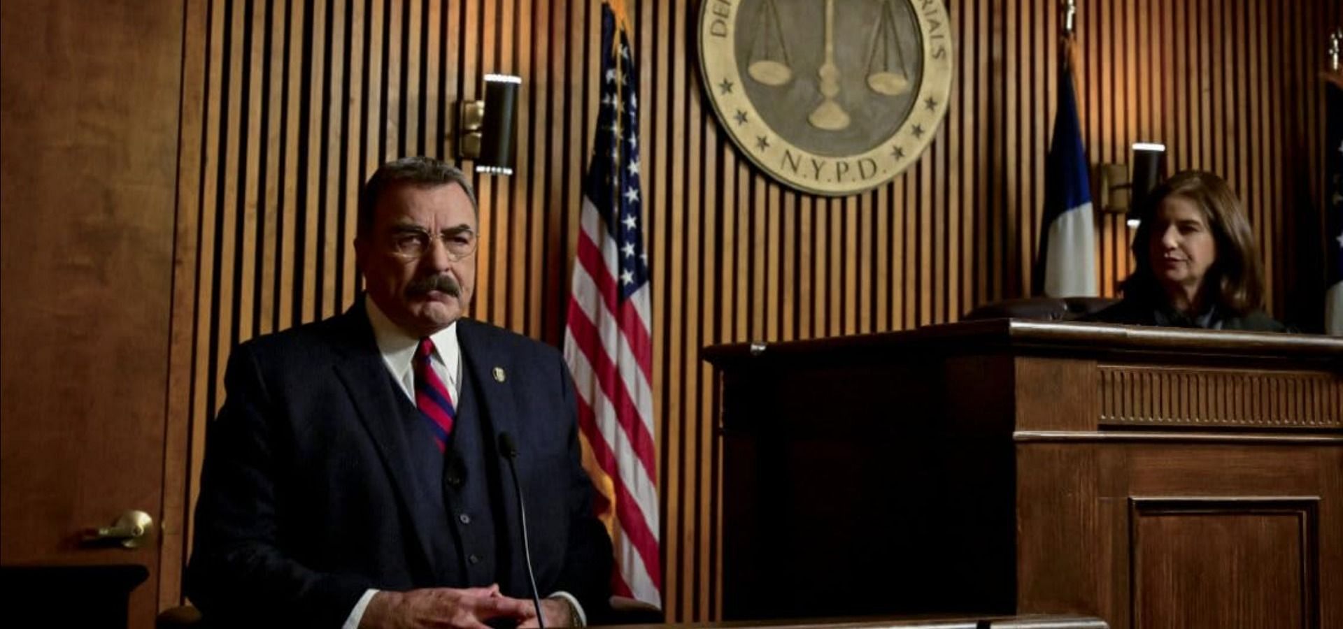 Tom Selleck and Bernadette Quigley in Blue Bloods (Image via imdb)