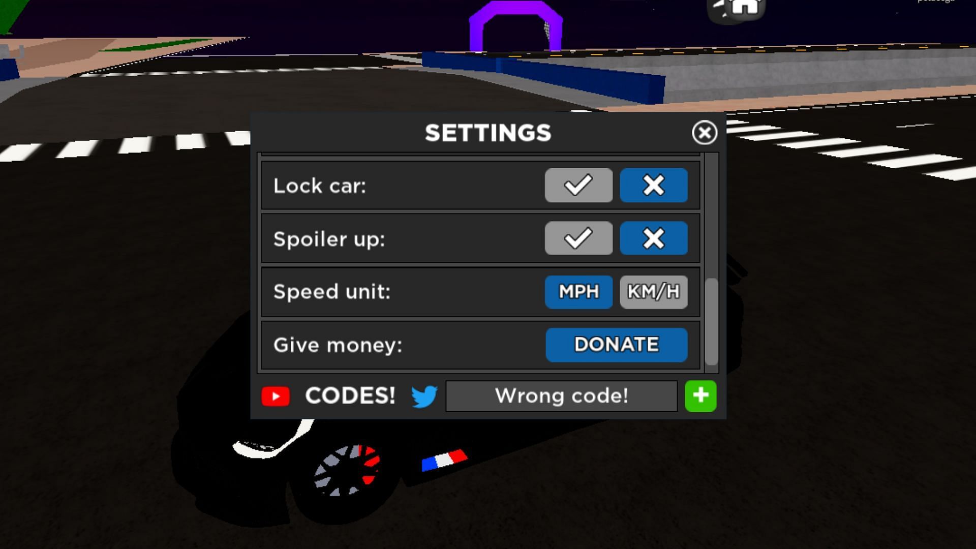 Wrong code! in Car Dealership Tycoon (Roblox||Sporskeeda)