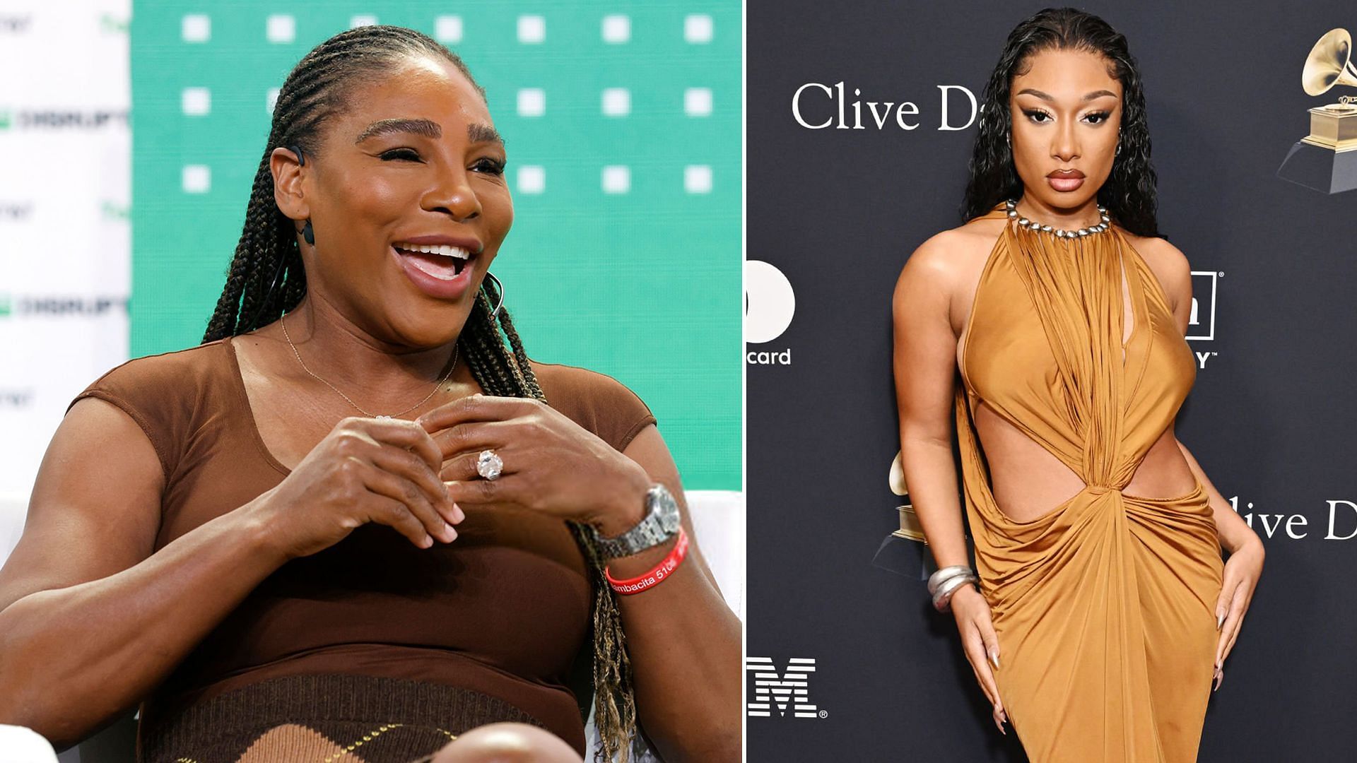 Serena Williams(L) and Megan Thee Stallion(R)