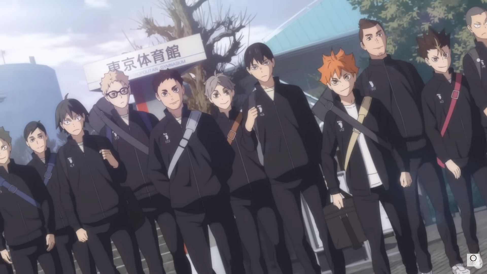 Karasuno volleyball team as shown in the movie (Image via Production I.G.)