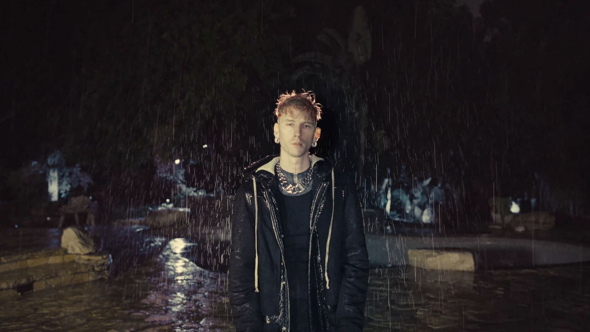 A screenshot from the music video for &#039;dont let me go&#039; released to YouTube on February 21, 2024 (Image via YouTube/@mgk)