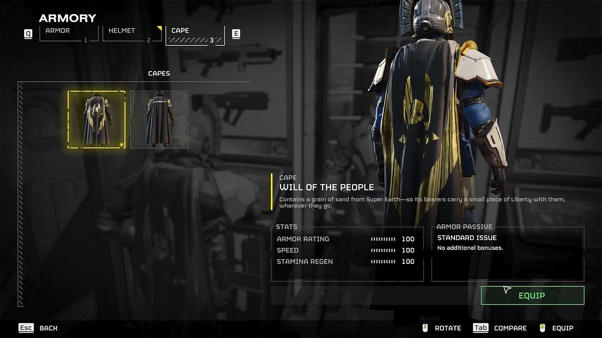 How to change Cape in Helldivers 2
