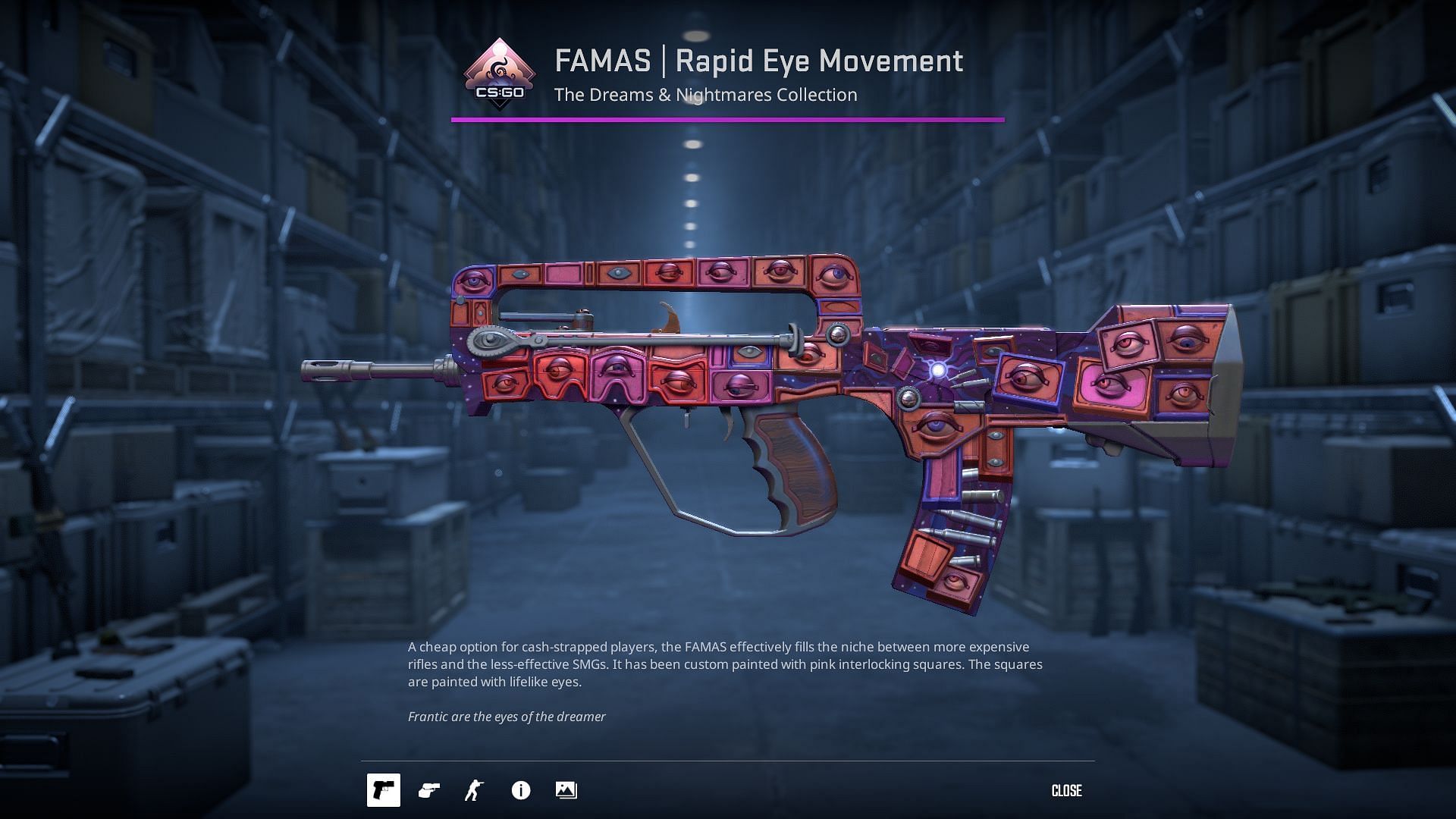 FAMAS Rapid Eye Movement (Image via Valve)