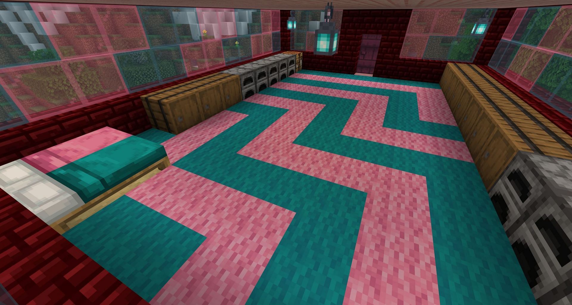 An example of a basic carpet pattern (Image via Mojang Studios)