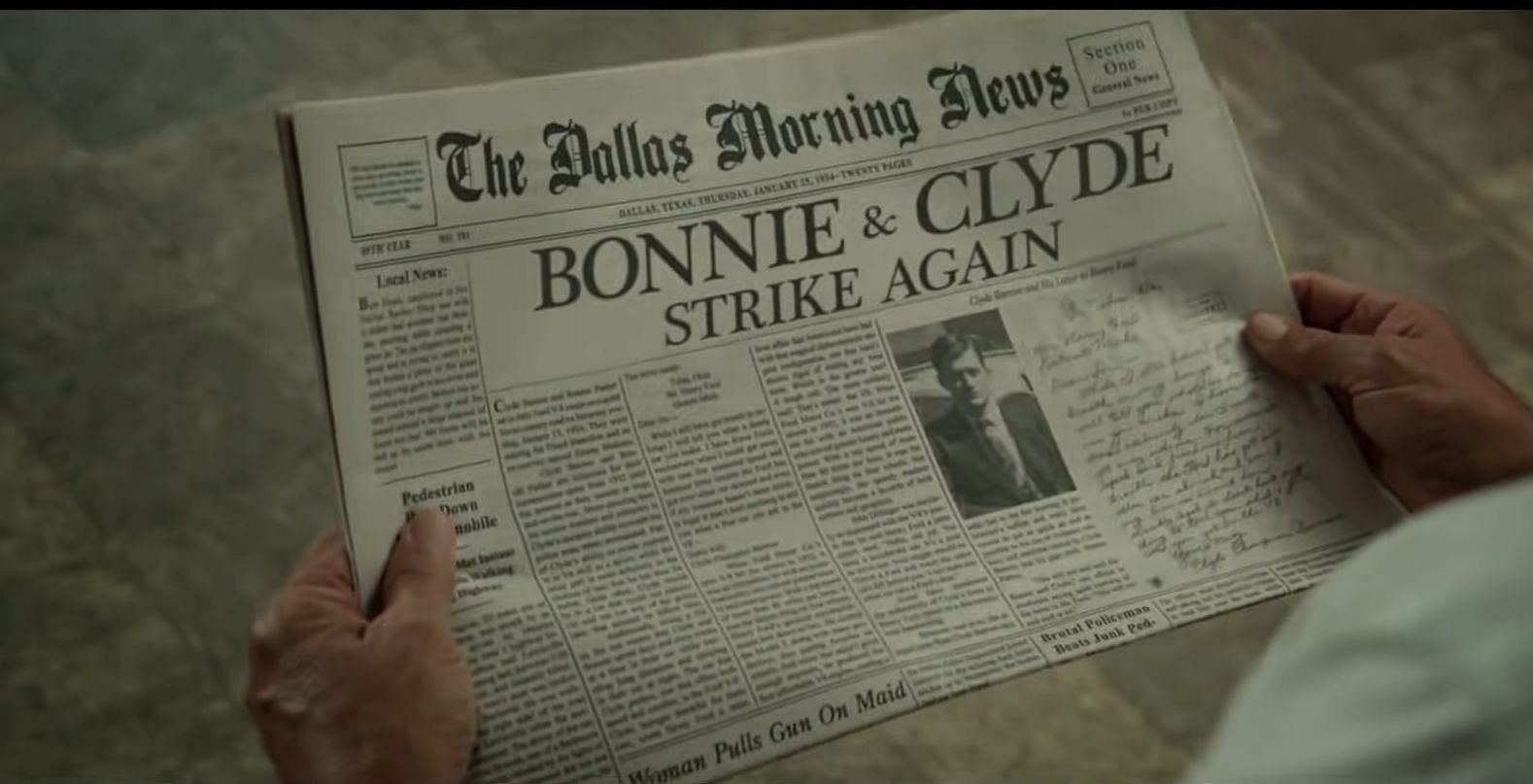 A shot from the Trailer (Image via Netflix, The Highwaymen)