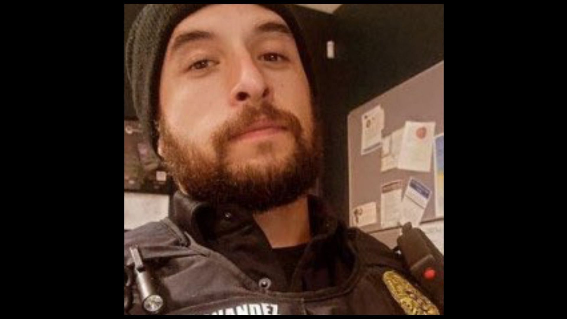 Jonah Hernandez was fatally stabbed on duty, (Image via @NYPDnews/X) 