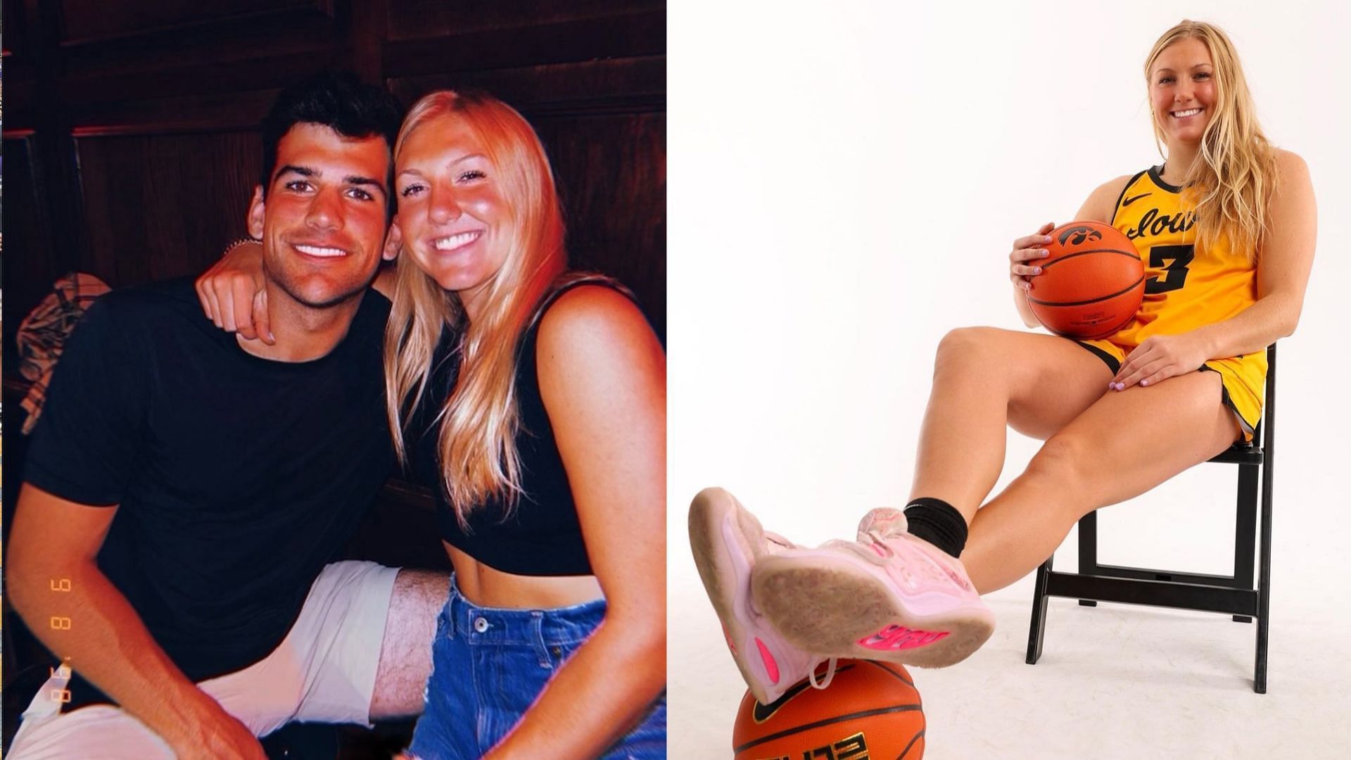 Iowa guard Sydney Affolter and her BF, Brennen Dorighi 
