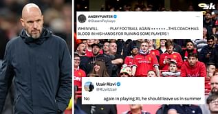 “He should leave us”, “Coach has blood in his hands” - Manchester United fans furious as 21-year-old fails to start ahead of academy talent vs Fulham