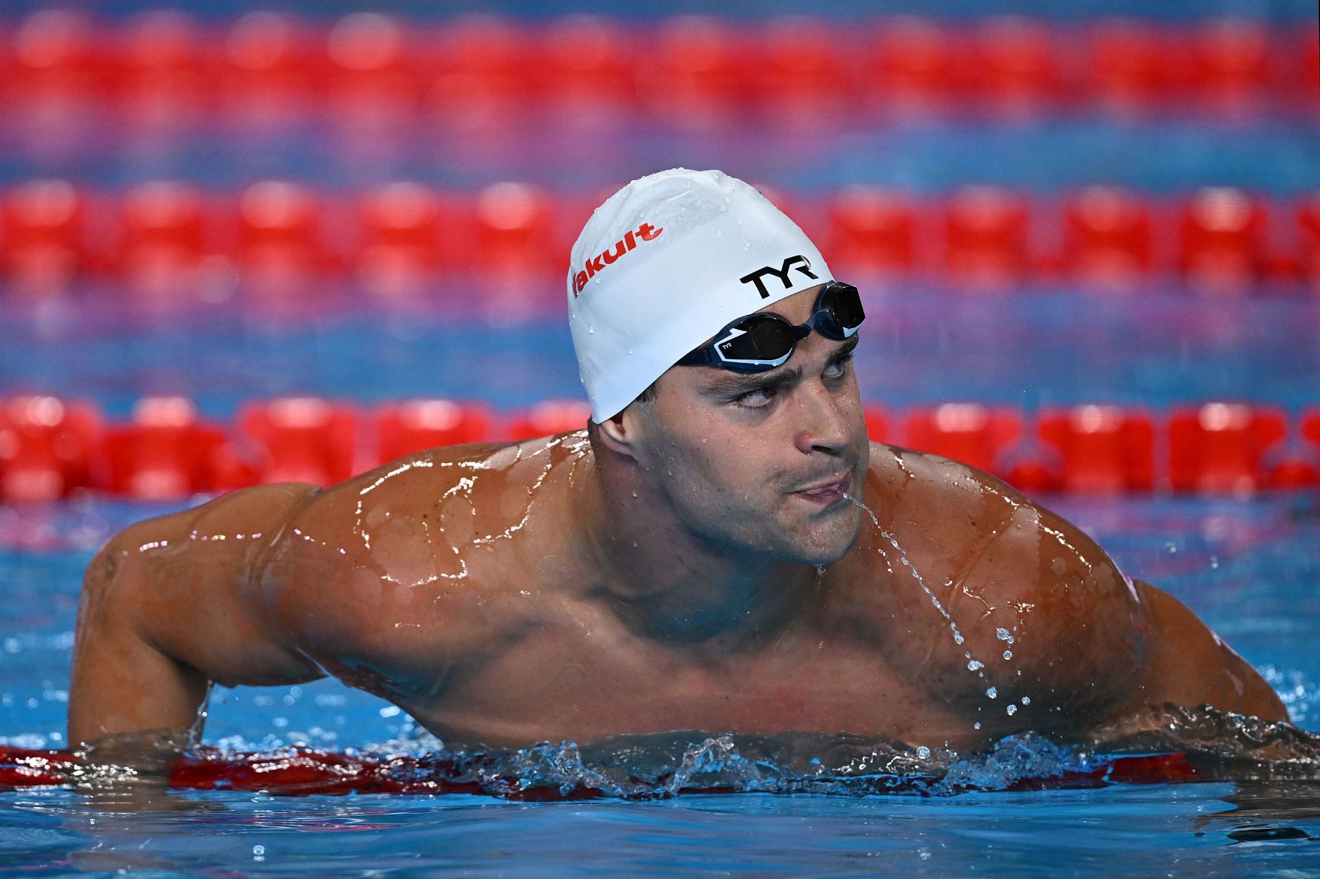 Michael Andrew qualifies for men&#039;s 50m backstroke in Doha at the 2024 World Aquatics Championships.