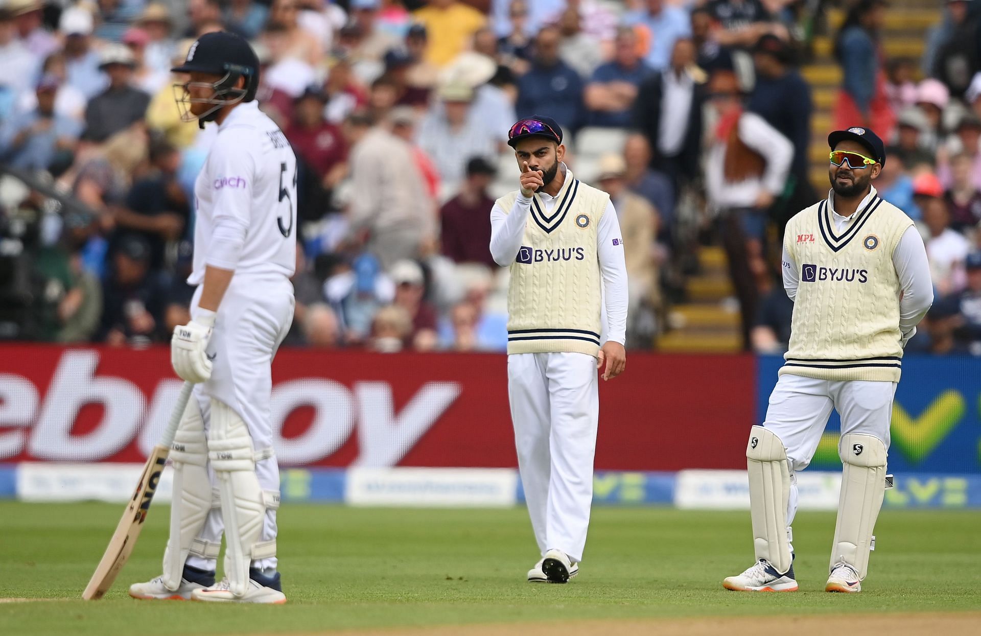 Virat Kohli exchanged some words with Jonny Bairstow during the rescheduled Test in Birmingham. (Pic: Getty Images)