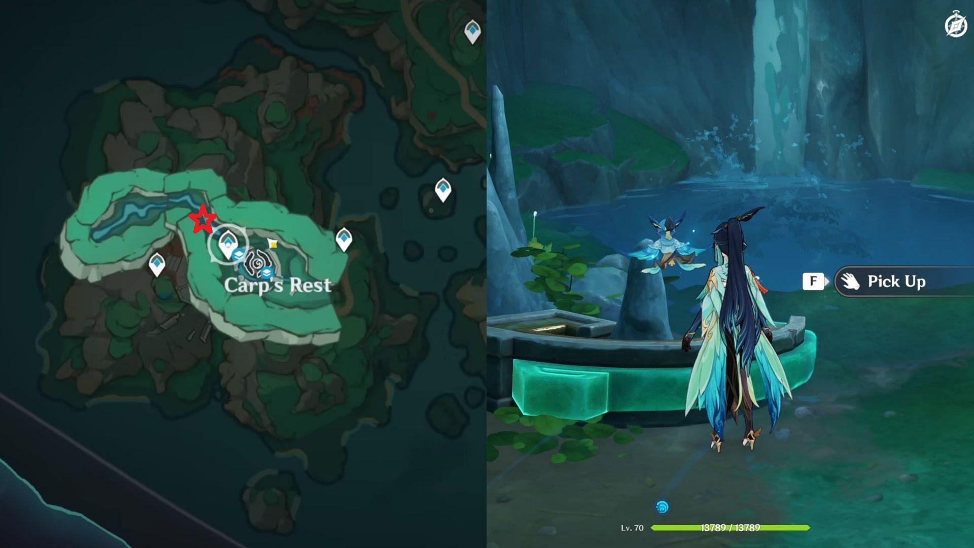 Jade Fragment (Right) location (Image via HoYoverse)