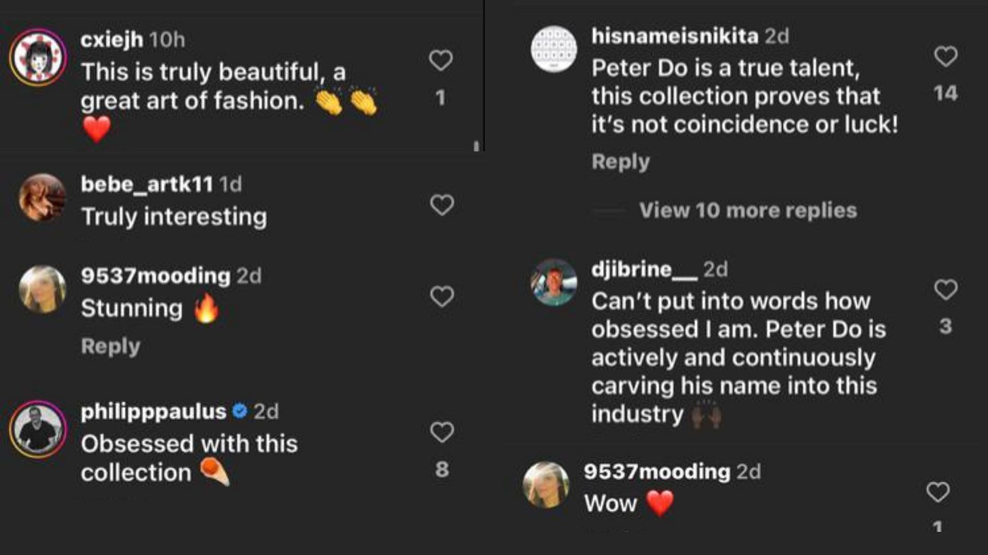 Netizens praised the brand&#039;s FW24 collection (Image via Instagram/@helmutlang)