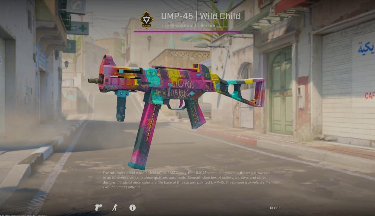 UMP-45 Wild Child (Image via Valve || YouTube/covernant)