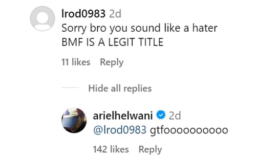 Ariel Helwani's response