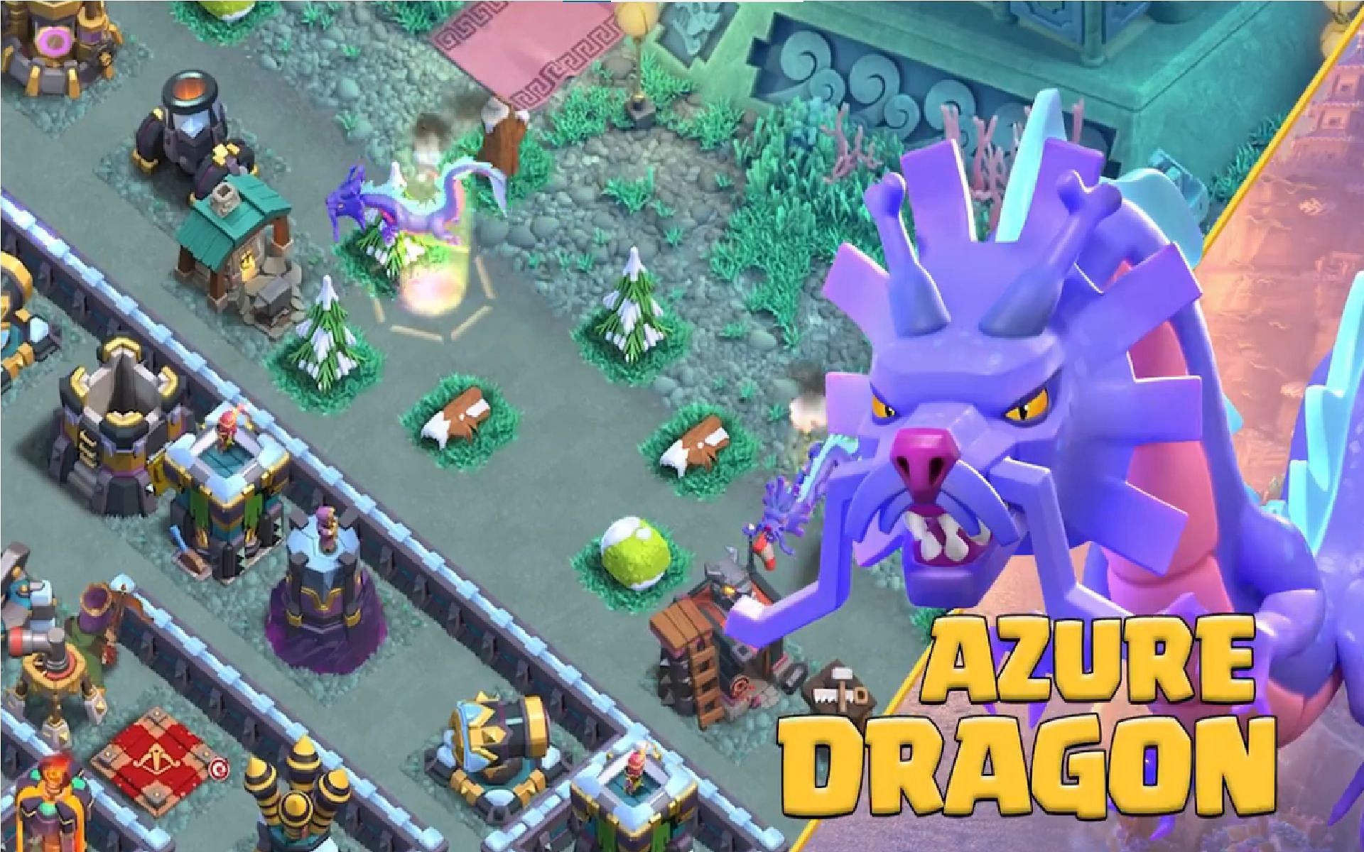 Azure Dragon, a new time-limited troop in Clash of Clans Lunar New Year update (Image via Supercell)