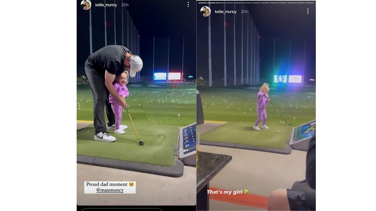 Max Muncy teaches Golf to Sophie
