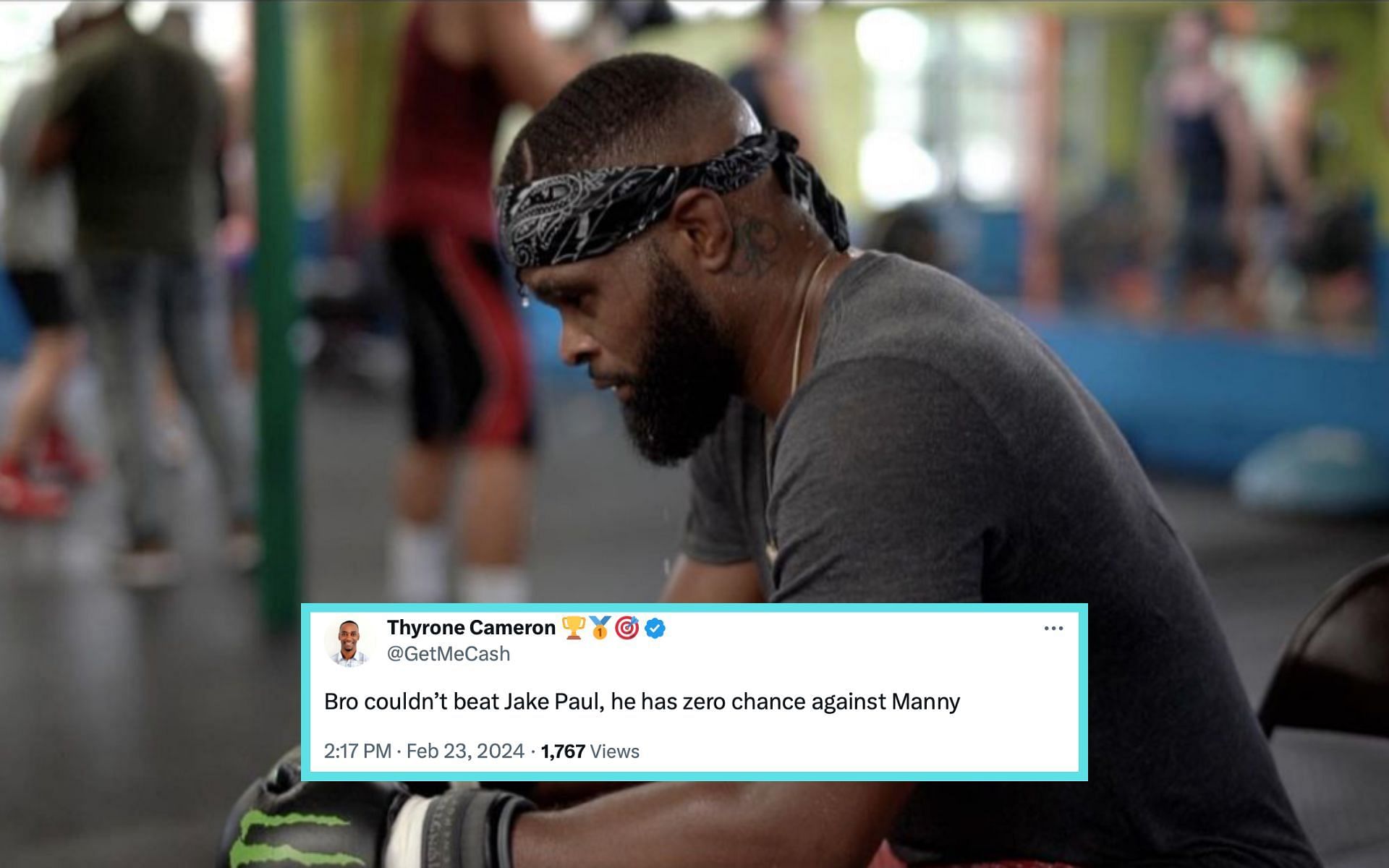 Fans react to Tyron Woodley announcing a return to boxing against Manny Pacquiao [Photo Courtesy @therealest on Instagram]