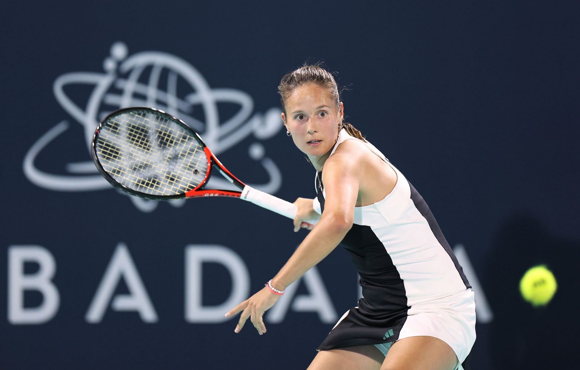 Daria Kasatkina at the 2024 Mubadala Abu Dhabi Open.