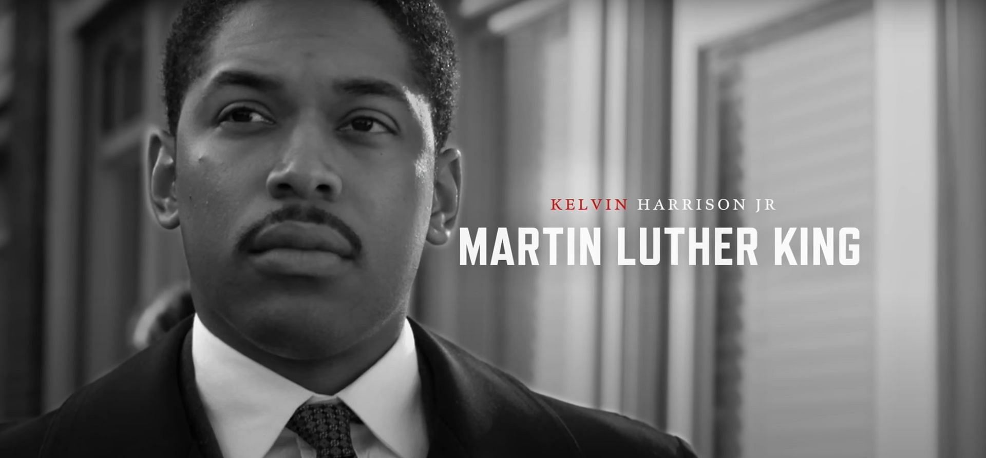 Kelvin Harrison Jr as Martin Luther King Jr. (image via National Geographic, 1:37)