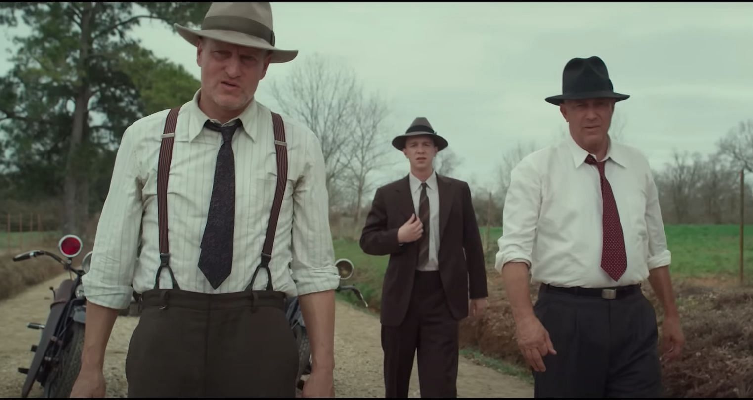 A snap of Texas rangers from the trailer (Image via Netflix, The Highwaymen)